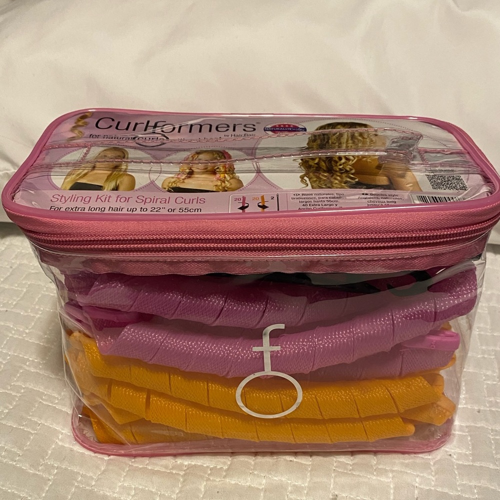 Curl formers by hair flair. Heartless styling kit for spiral curls.